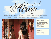 Tablet Screenshot of aire-salon.com